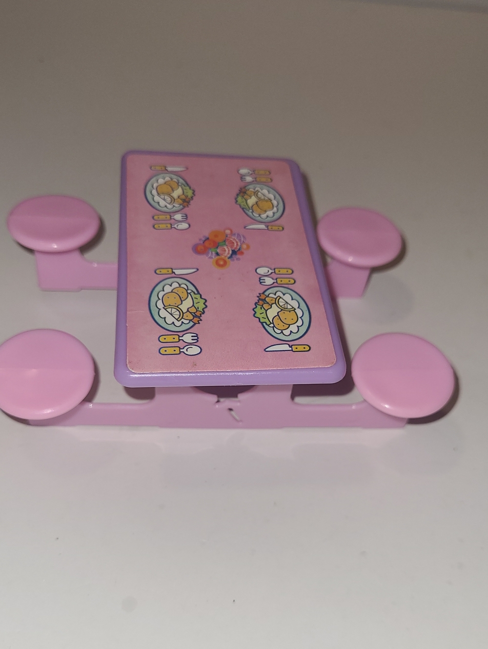 Pink Kids' Doll Picnic Table Playset